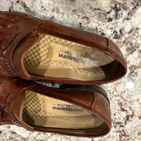 Johnston & Murphy men’s genuine leather dress shoes loafer size 10.5 brown main image 6